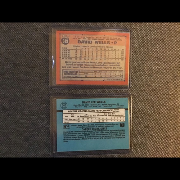 David Wells 1988-99 2 card set Donruss & Topps 40th Anniversary - Picture 2 of 2